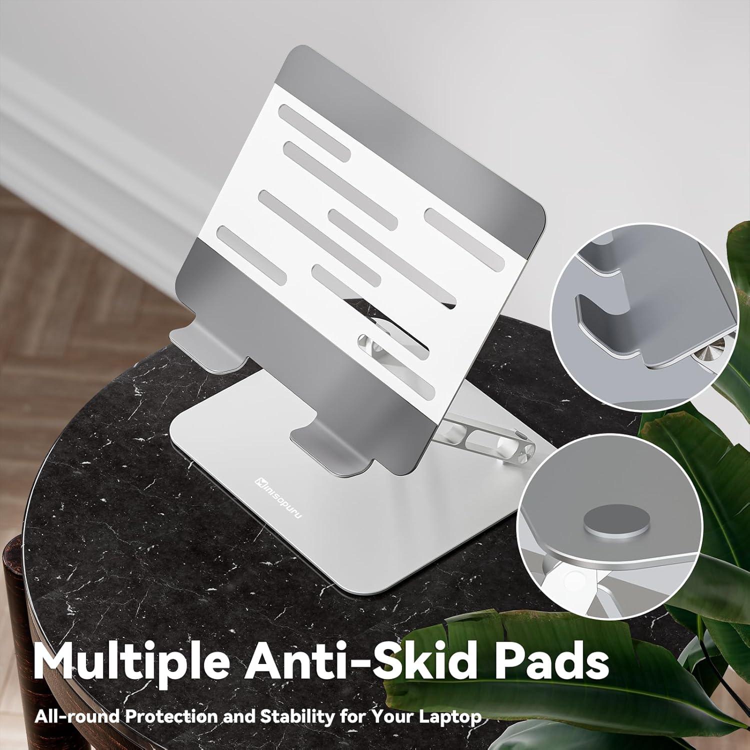 Minisopuru Soporte Ajustable para Laptop Ergonómico - Plata