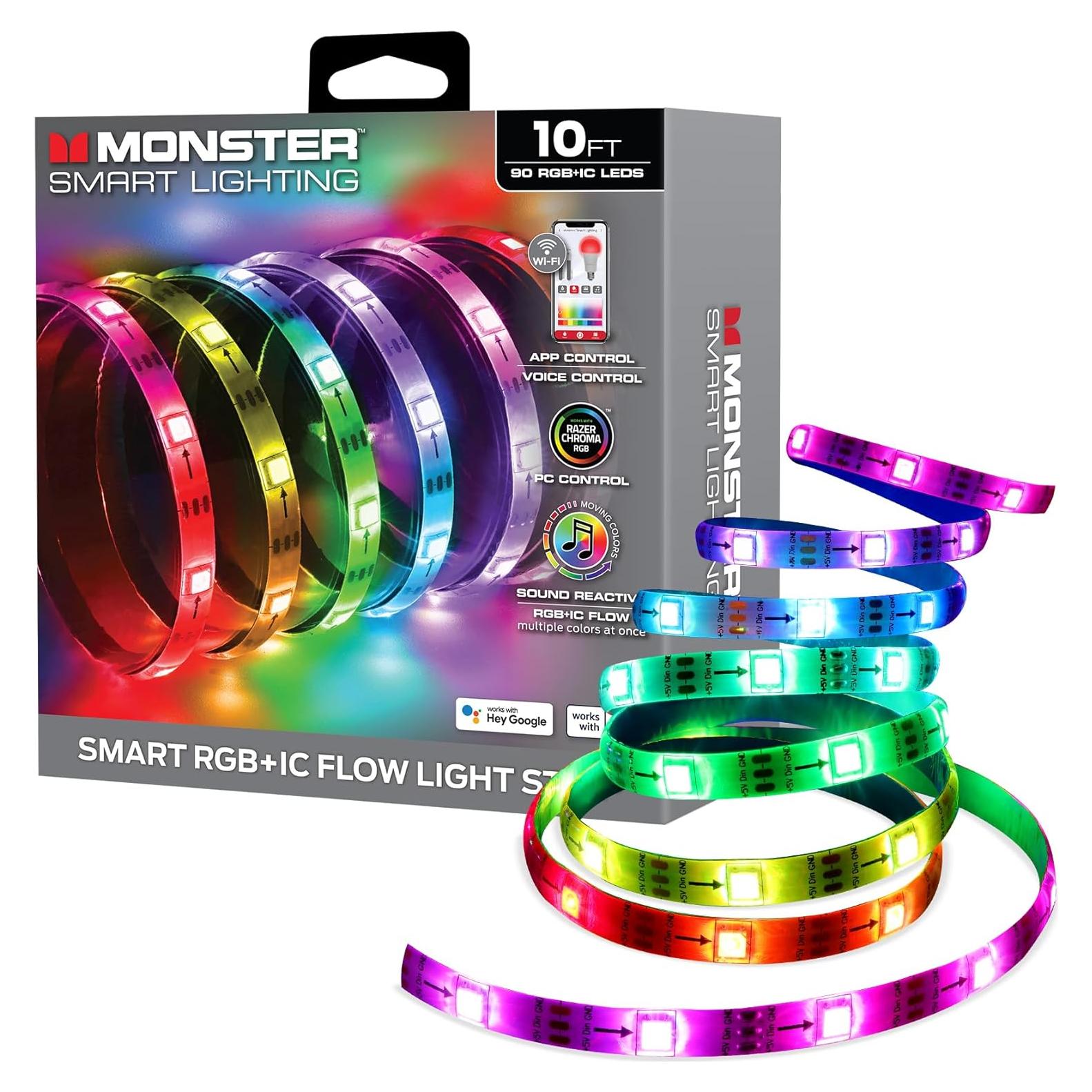 Tira de luces LED Monster Smart RGB+IC 3m - Control App y Voz