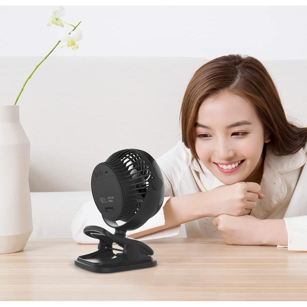 Ventilador Clip-On Shinebella 12.7 cm 4 Velocidades USB