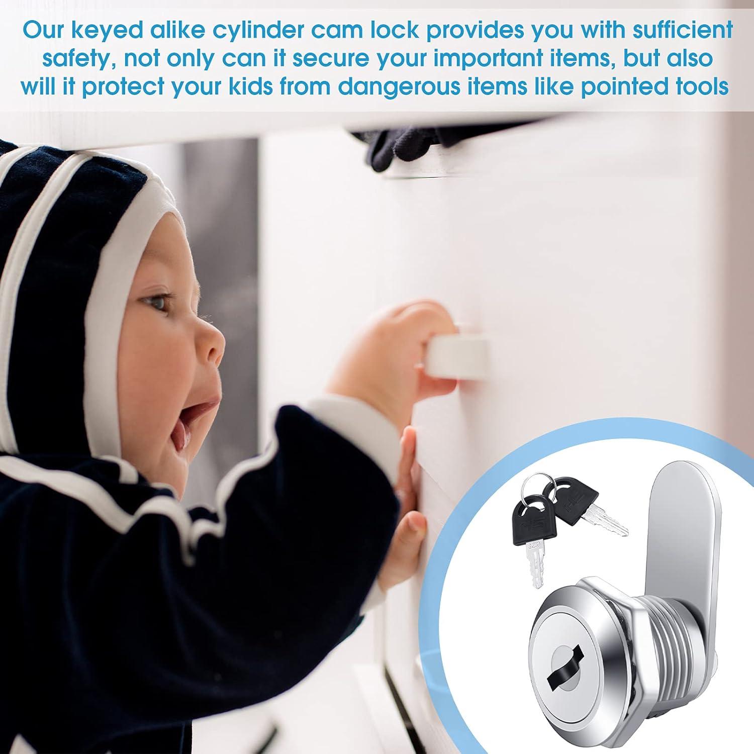 Juego de 16 Cerraduras de Gabinete Hotop con 32 Llaves