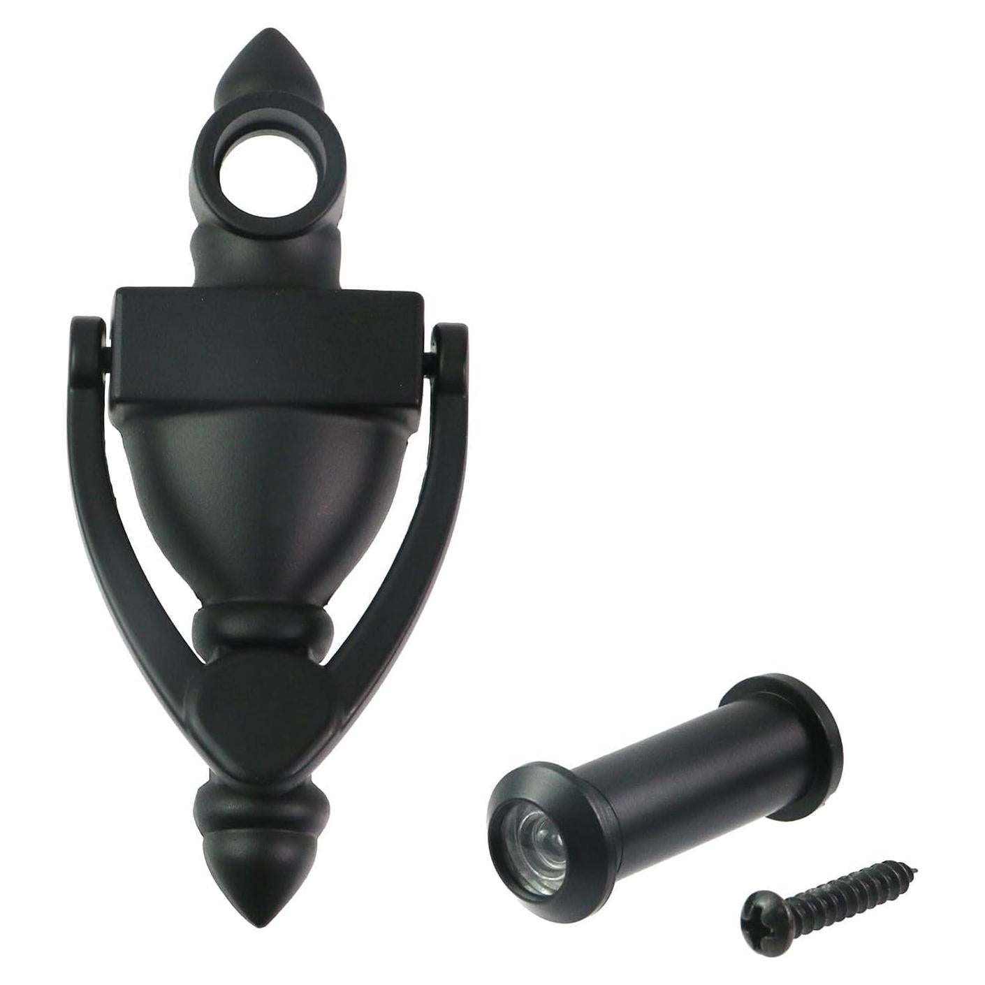 Agujero de puerta y mirador Antrader 160° negro mate