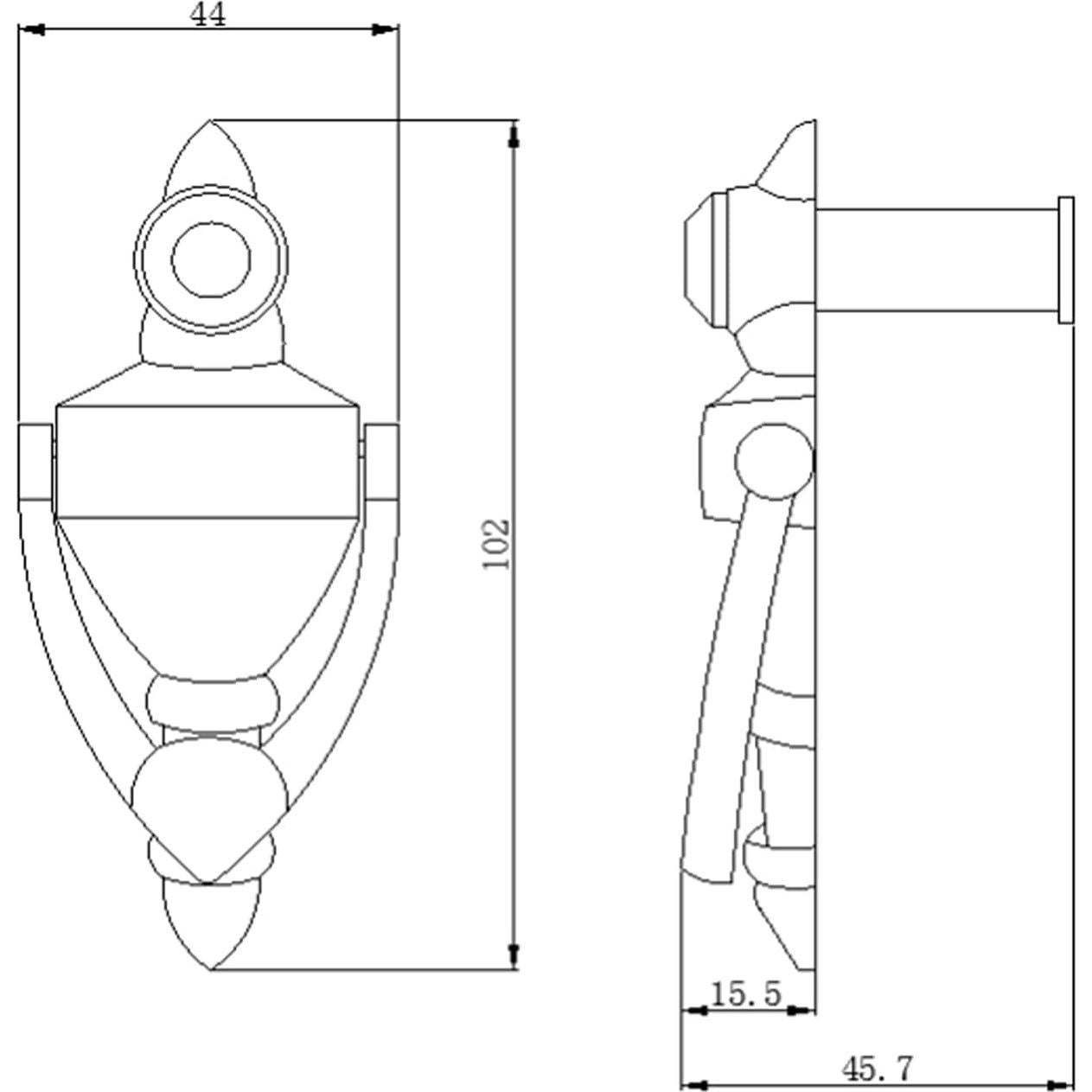 Agujero de puerta y mirador Antrader 160° negro mate