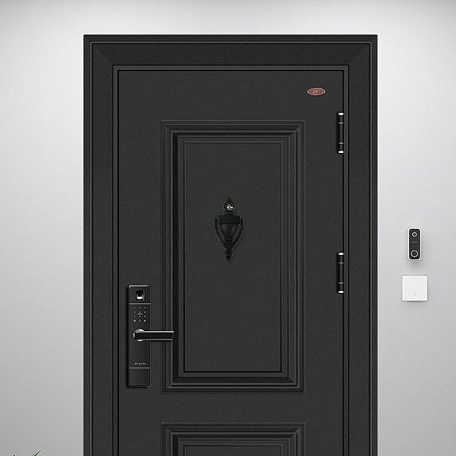 Agujero de puerta y mirador Antrader 160° negro mate