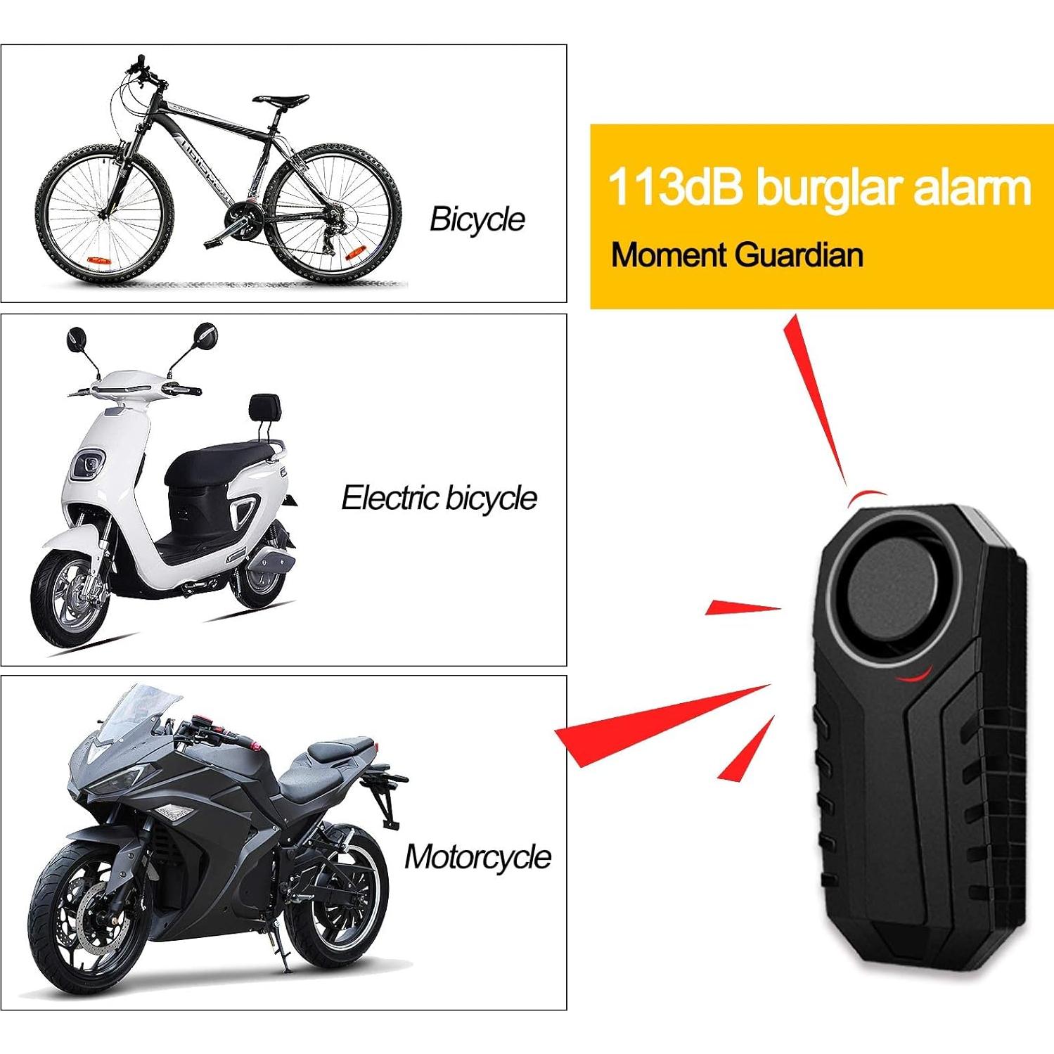 Alarma de Bicicleta NineLeaf NL-AMA01, Inalámbrica 113dB IP55