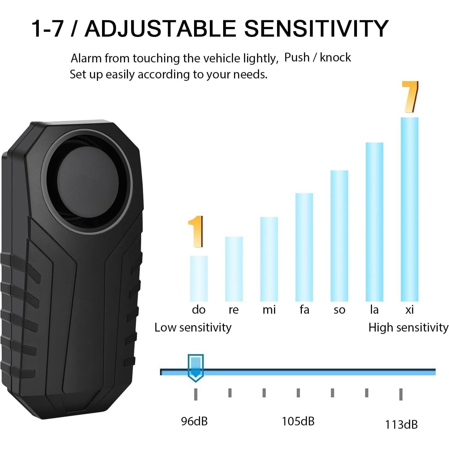 Alarma de Bicicleta NineLeaf NL-AMA01, Inalámbrica 113dB IP55