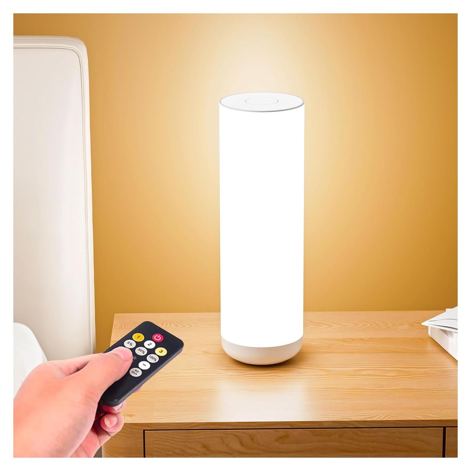 Lámpara de Mesa LED Semlos 30 cm con Control Remoto y Táctil