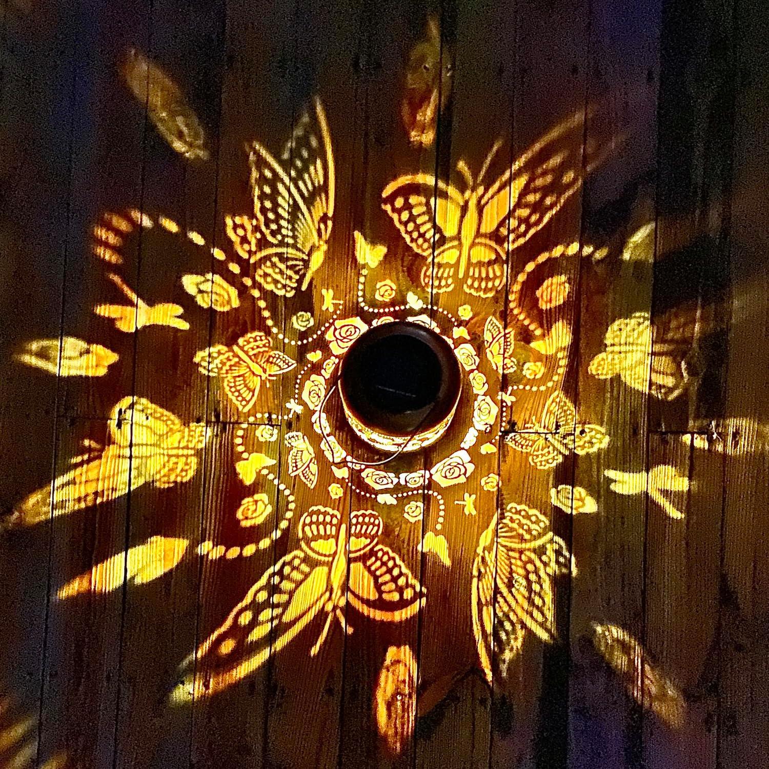 2 Paquete Linternas Solares de Mariposa TIGGSY IP65 para Jardín