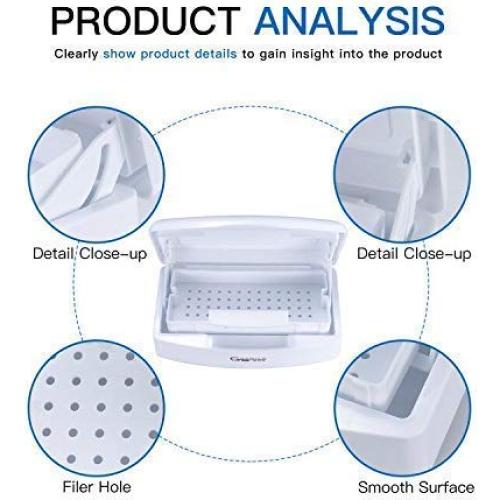 Caja de Almacenamiento de Herramientas de Uñas Gusnilo - Blanco