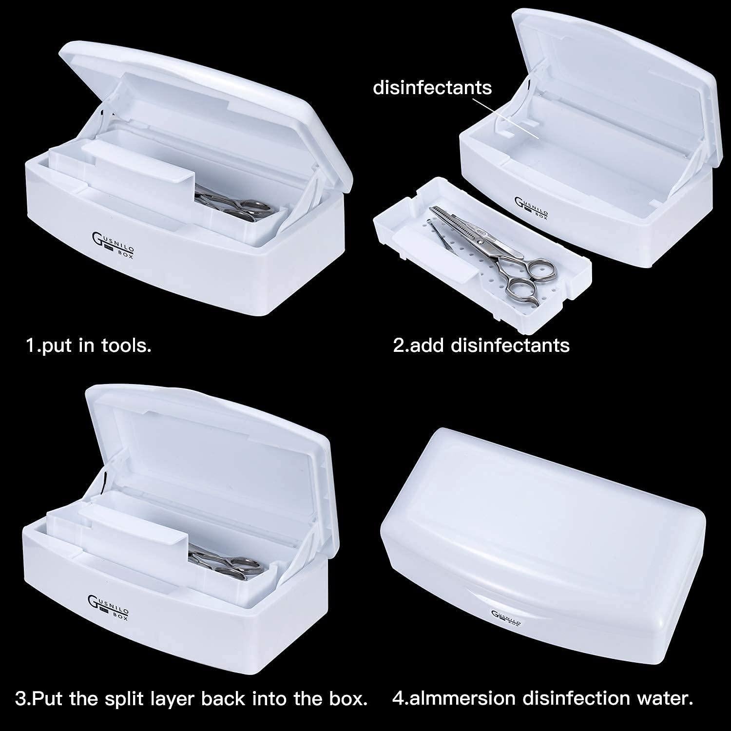 Caja de Almacenamiento de Herramientas de Uñas Gusnilo - Blanco