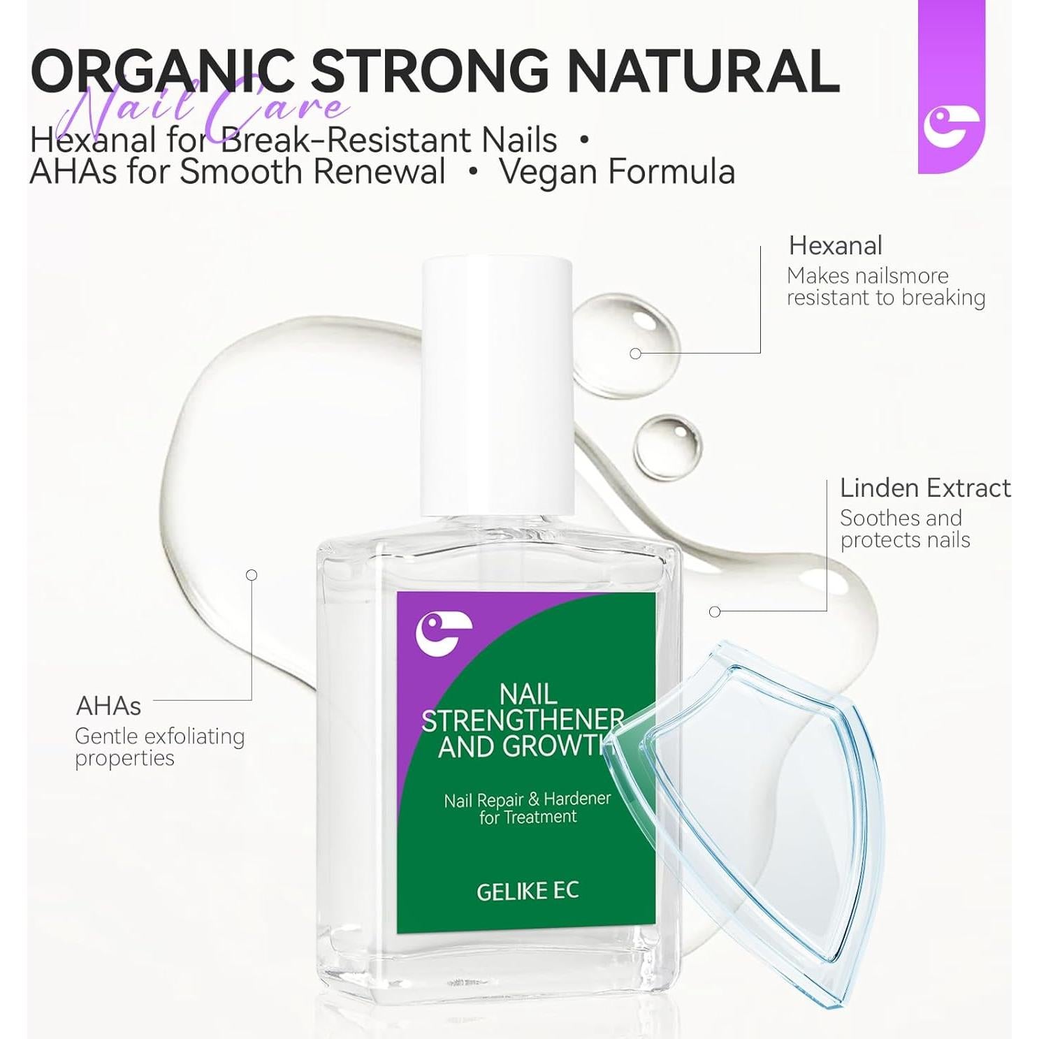 Esmalte de Uñas Endurecedor Gelike EC 15ml Transparente