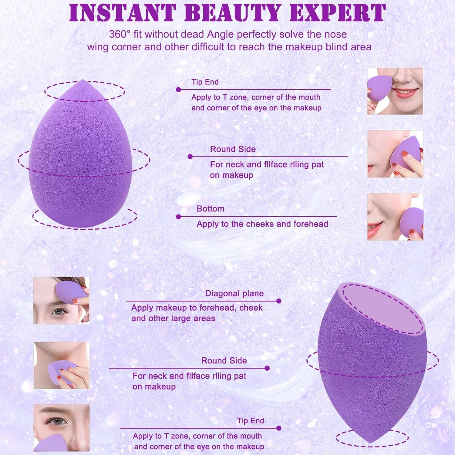 Set de 6 Esponjas de Maquillaje Scartink Multicolor Sin Látex