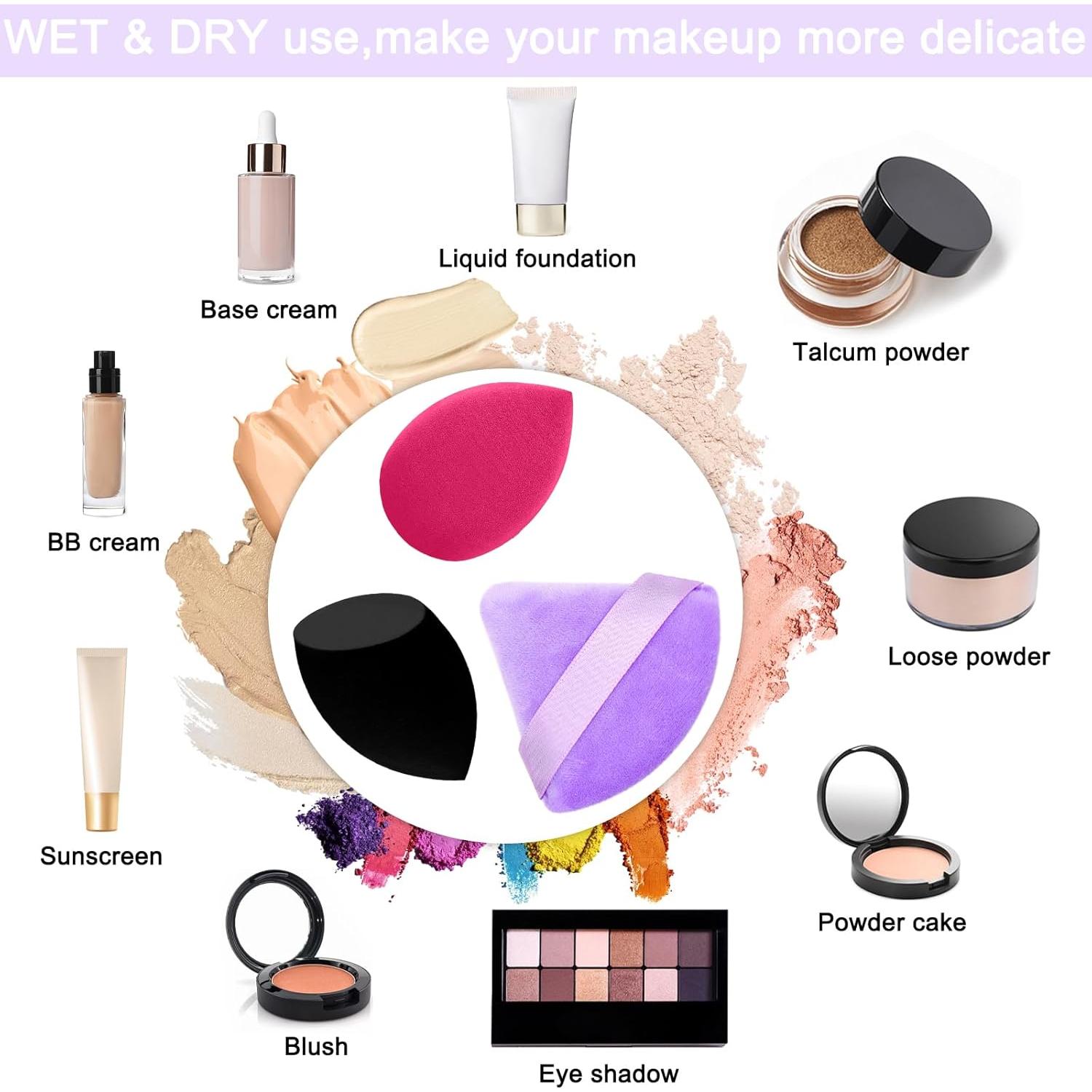 Set de 6 Esponjas de Maquillaje Scartink Multicolor Sin Látex