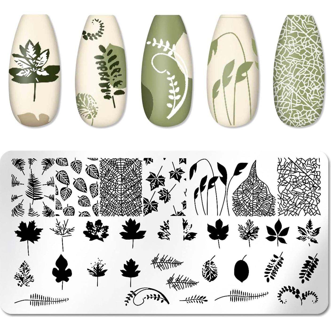 Kit de Estampado de Uñas JERCLITY 6 Piezas Acero Inoxidable