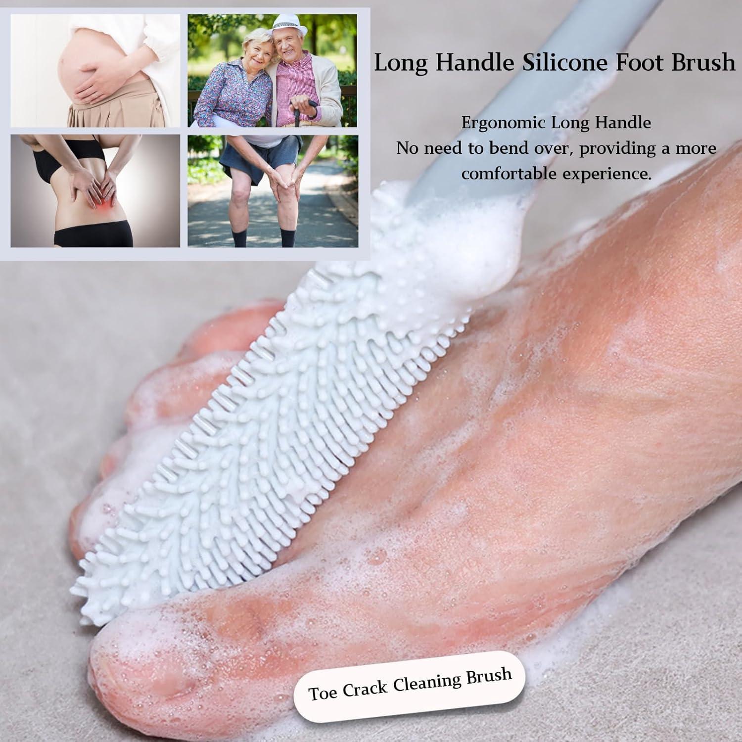 Cepillo para Limpiar Dedos de los Pies Nurlypop 40 cm Gris