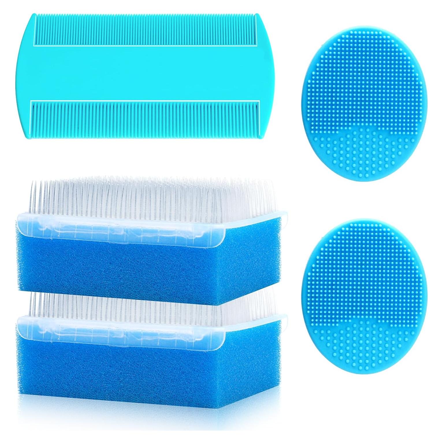 Set de Cepillo y Peine para Bebés PAKENYESHA 5 Piezas Azul