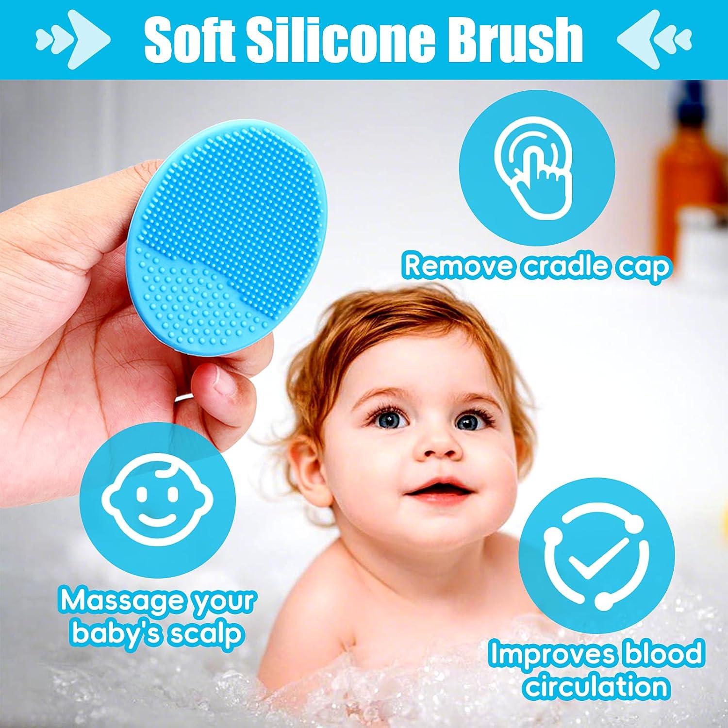 Set de Cepillo y Peine para Bebés PAKENYESHA 5 Piezas Azul