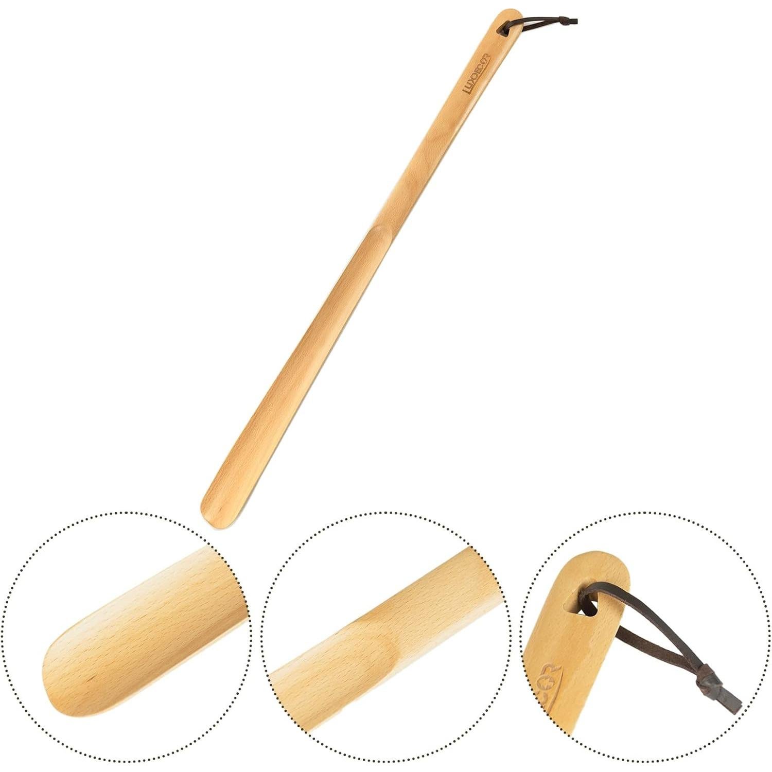 Cuchara de Zapato de Madera Luxdecor 60cm Mango Largo Haya