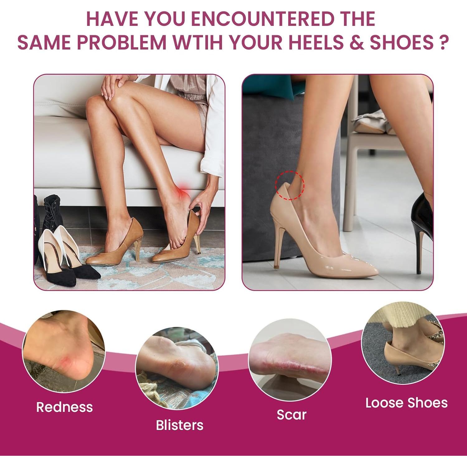 Almohadillas de Talón de Gel Bukihome - 3 Pares Beige