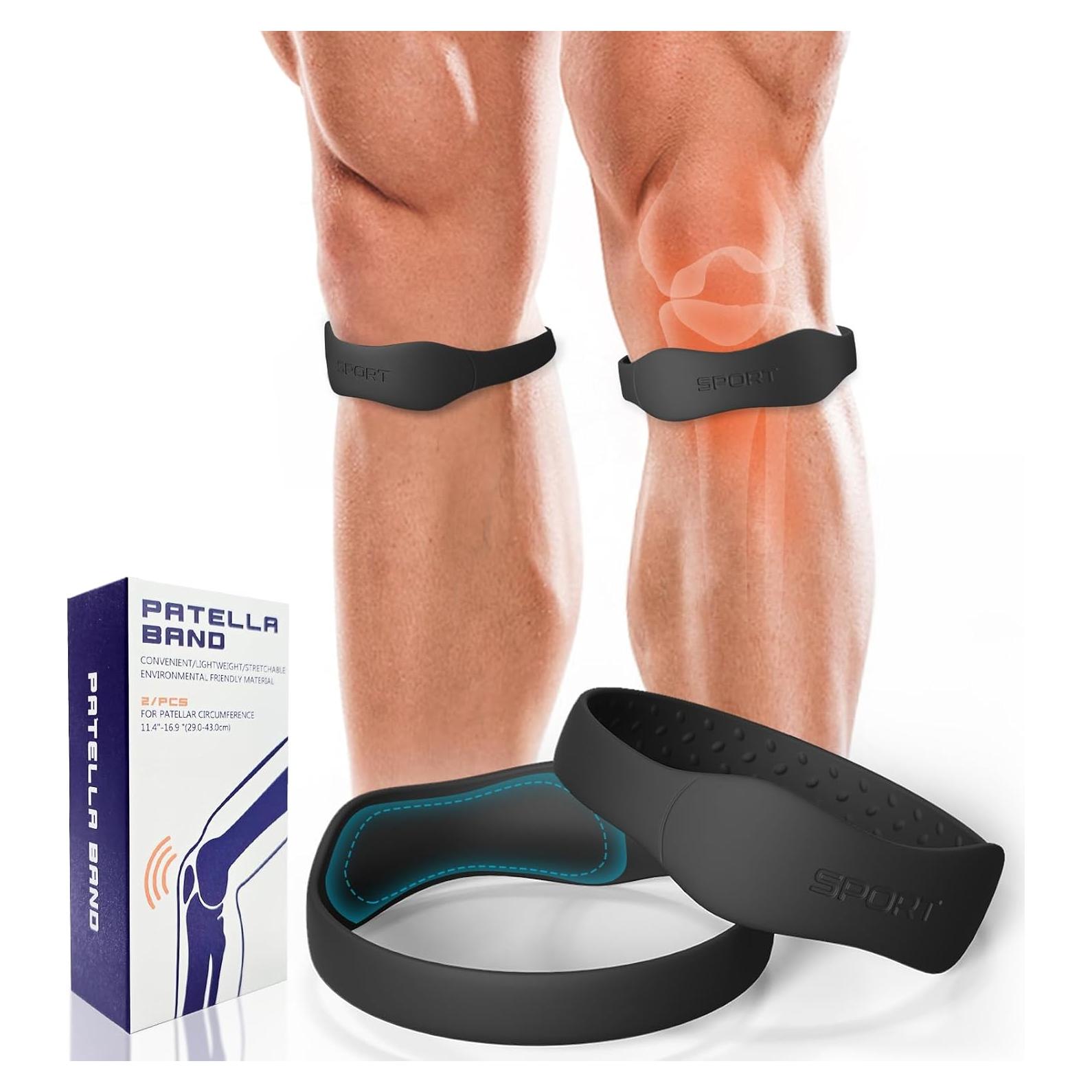 Correa de Soporte Patelar CJing - 2 Bandas de Silicona para Rodilla