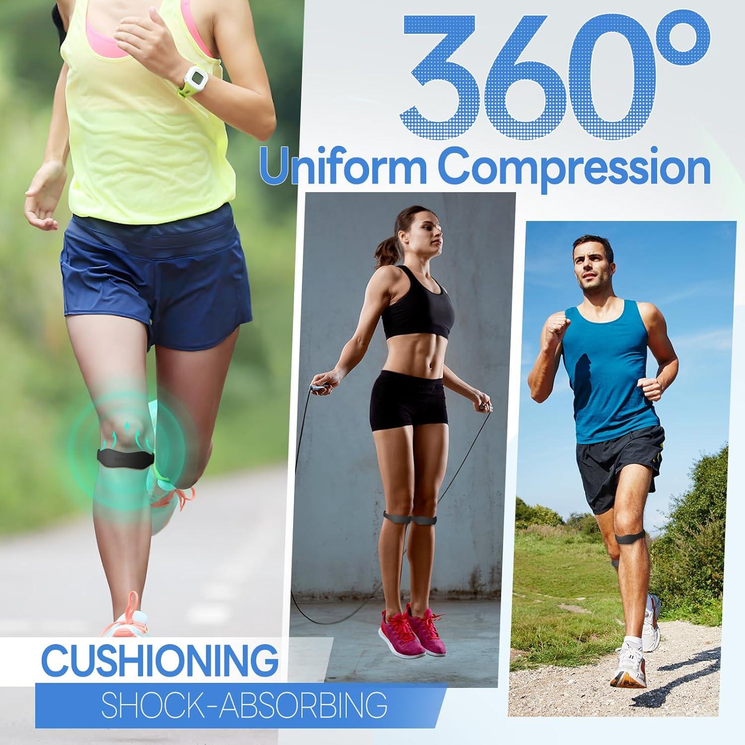 Correa de Soporte Patelar CJing - 2 Bandas de Silicona para Rodilla