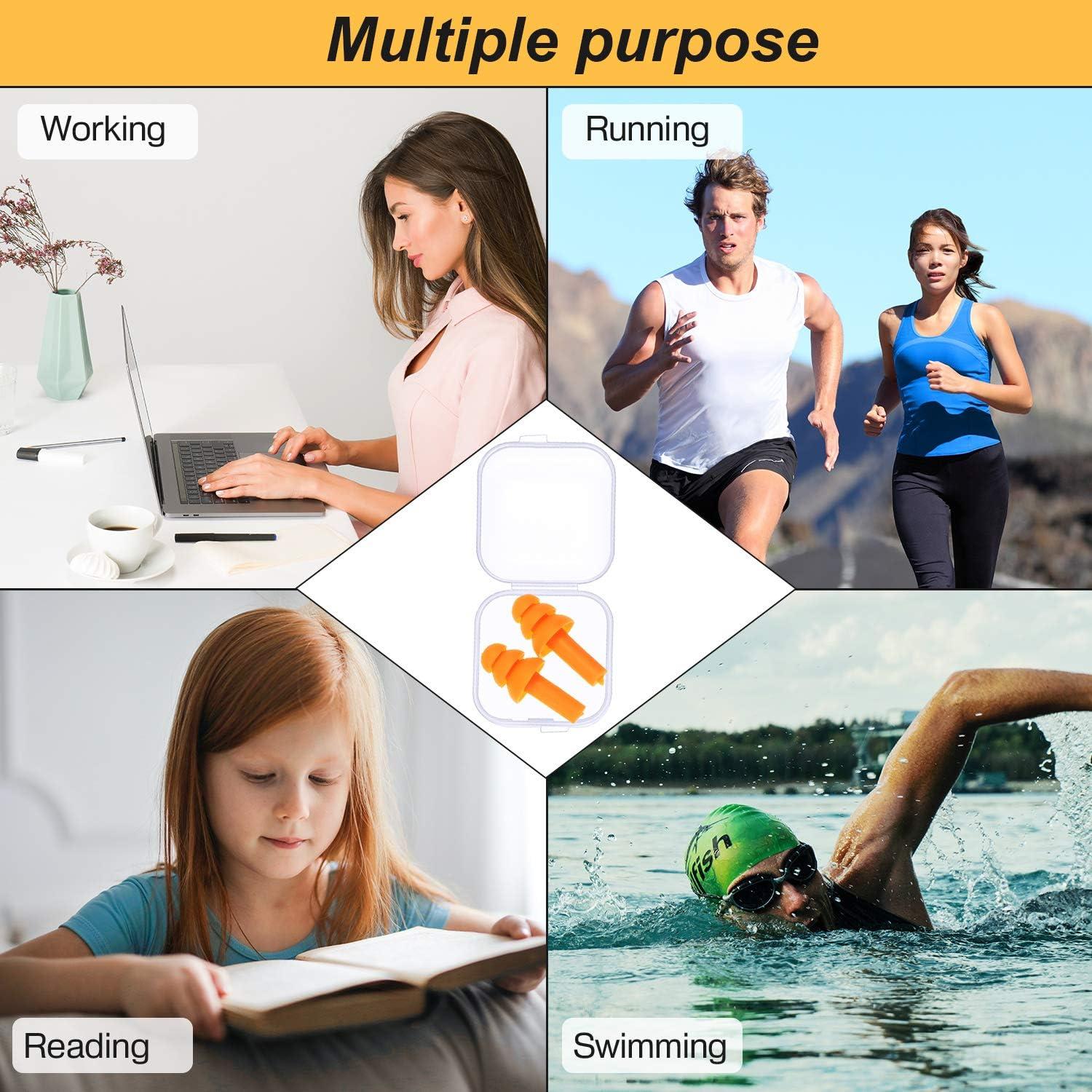 BBTO 24 Pares Tapones de Silicona Suaves Impermeables