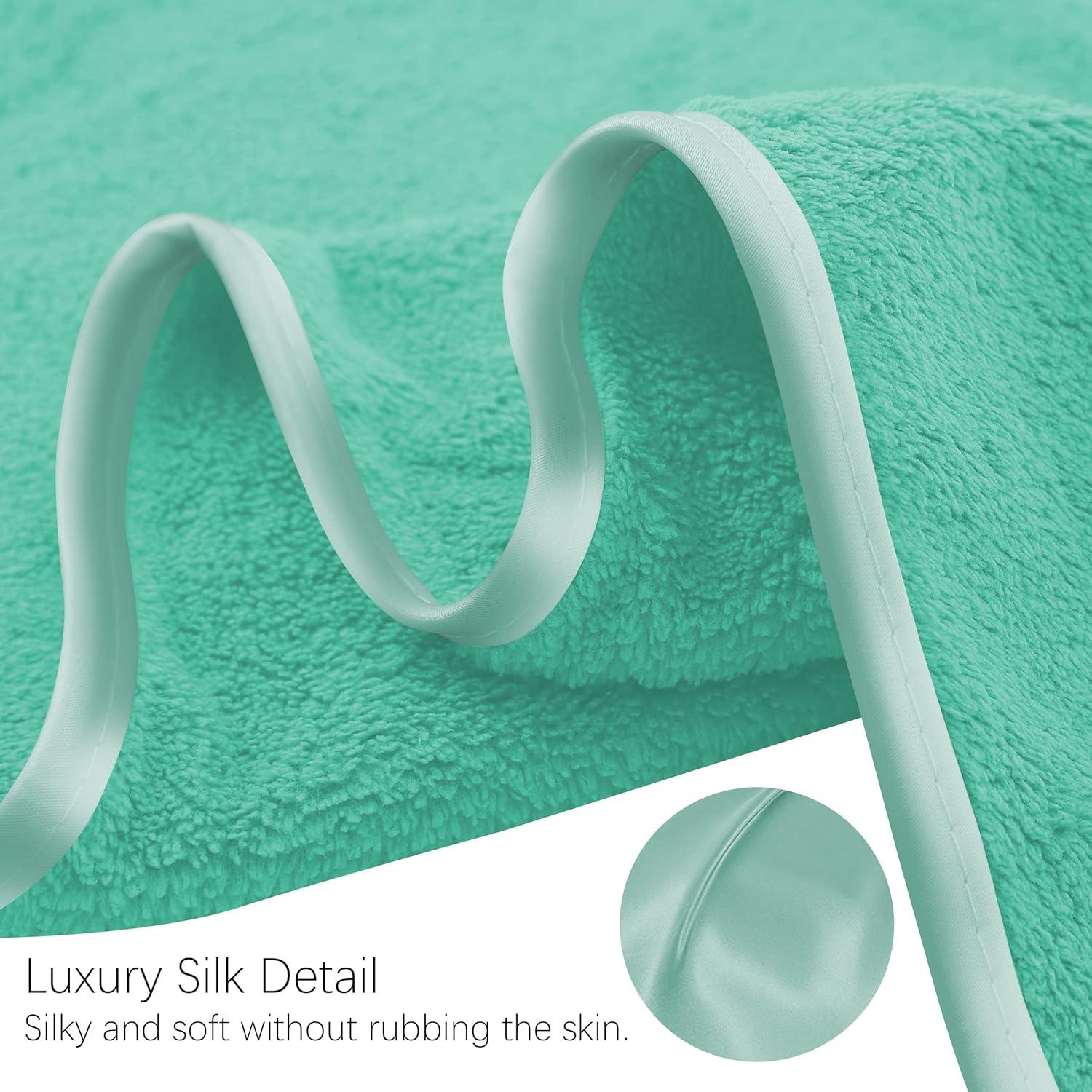 Set de 6 Toallas de Mano TENSTARS Microfibra Verde Aqua 40x71 cm