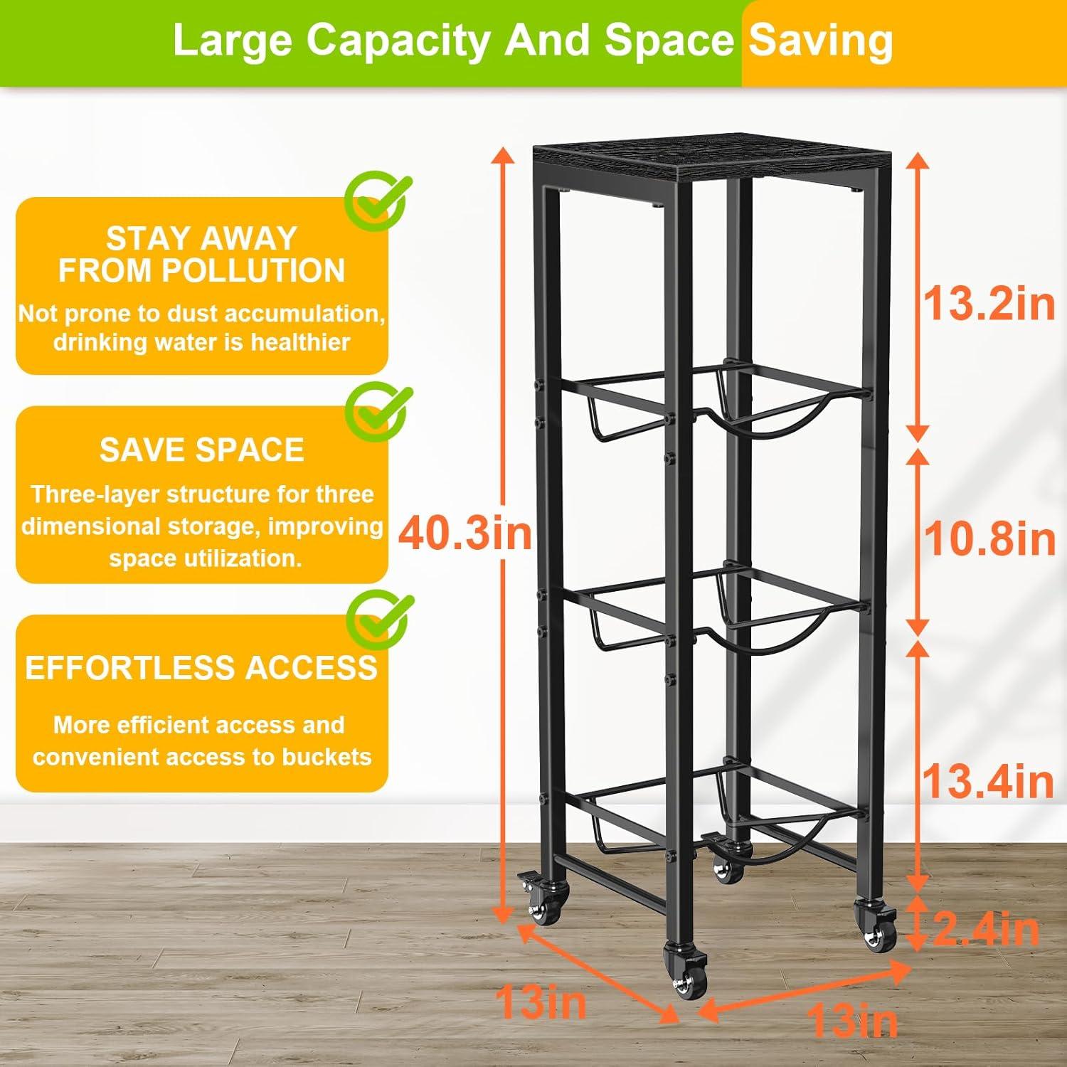 Soporte para Botellas de Agua Mlinavn 3 Niveles Negro