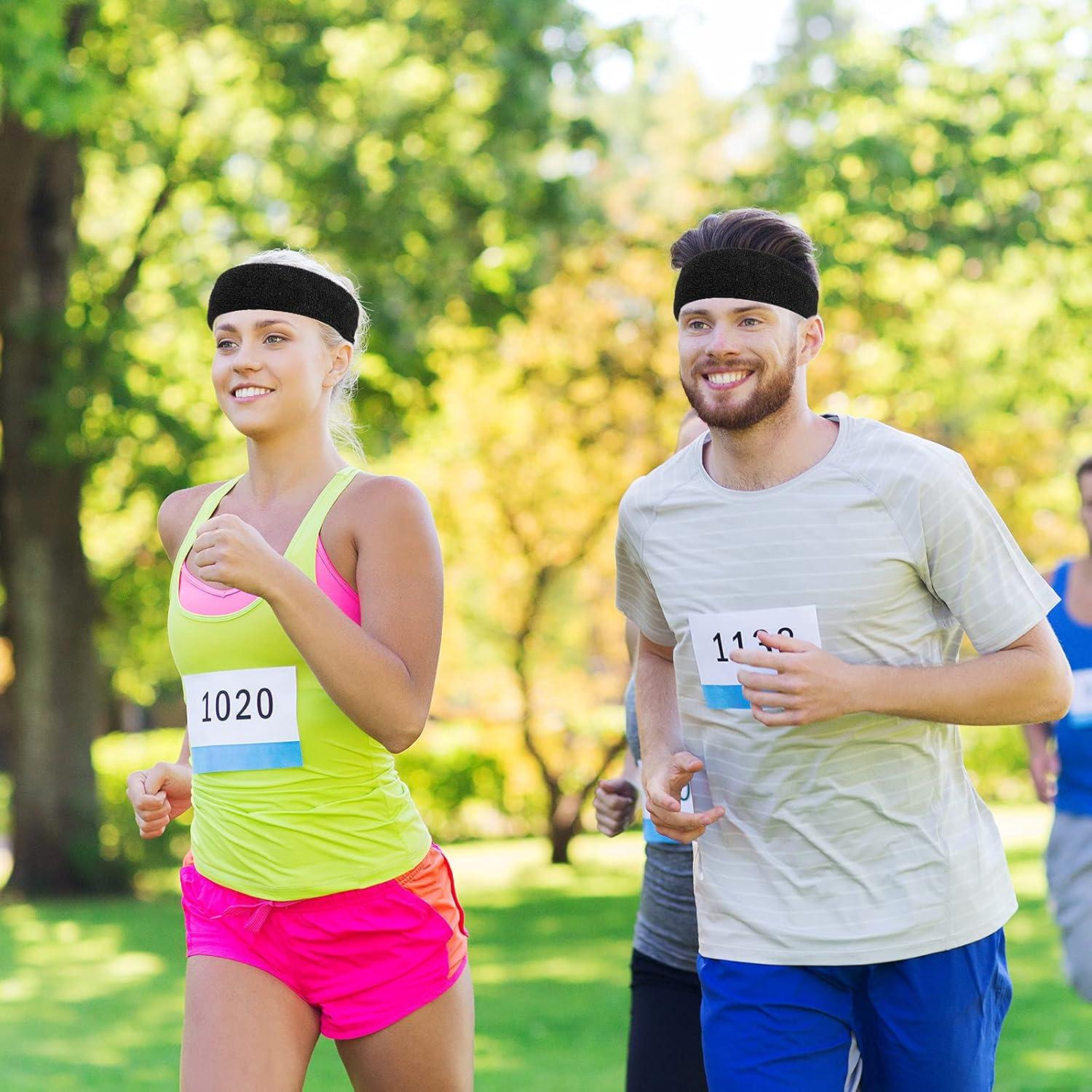 Bandas para el sudor Bememo - 12 Pcs - Talla Única - Negro