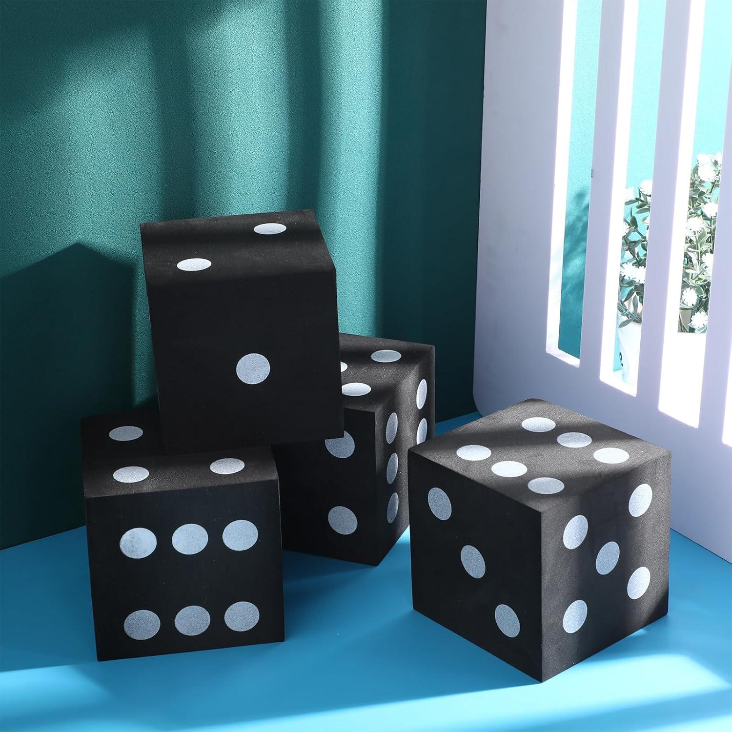 Dados Jumbo de Espuma Shappy 4 Piezas 8.89 cm Negro