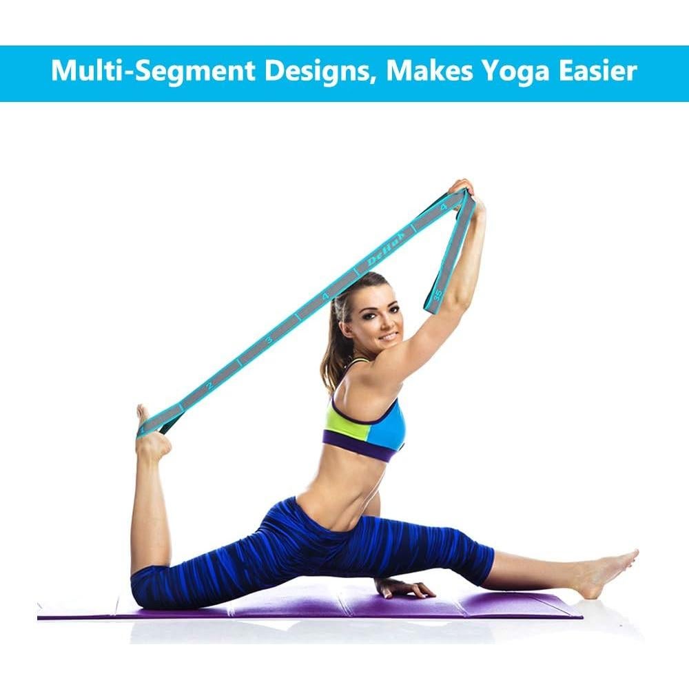 Correa de Estiramiento Elástica DEHUB 108cm Azul para Yoga y Pilates