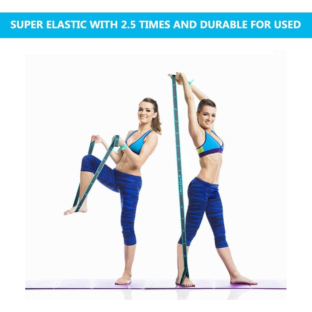 Correa de Estiramiento Elástica DEHUB 108cm Azul para Yoga y Pilates