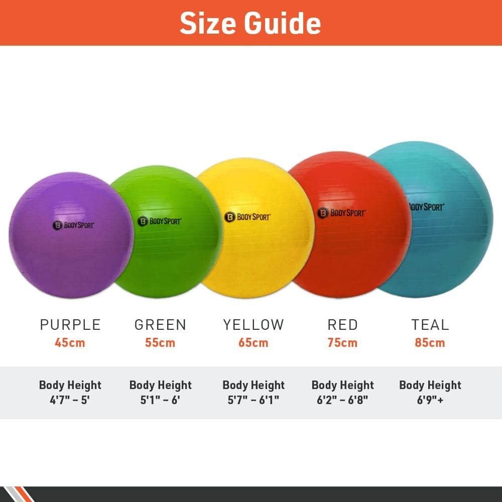 Bola de Ejercicio Body Sport 55 cm Verde con Bomba