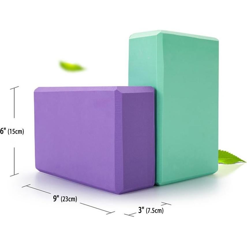 Juego de 2 Bloques de Yoga Dofover EVA Antideslizantes 22.86x15.24x7.62cm