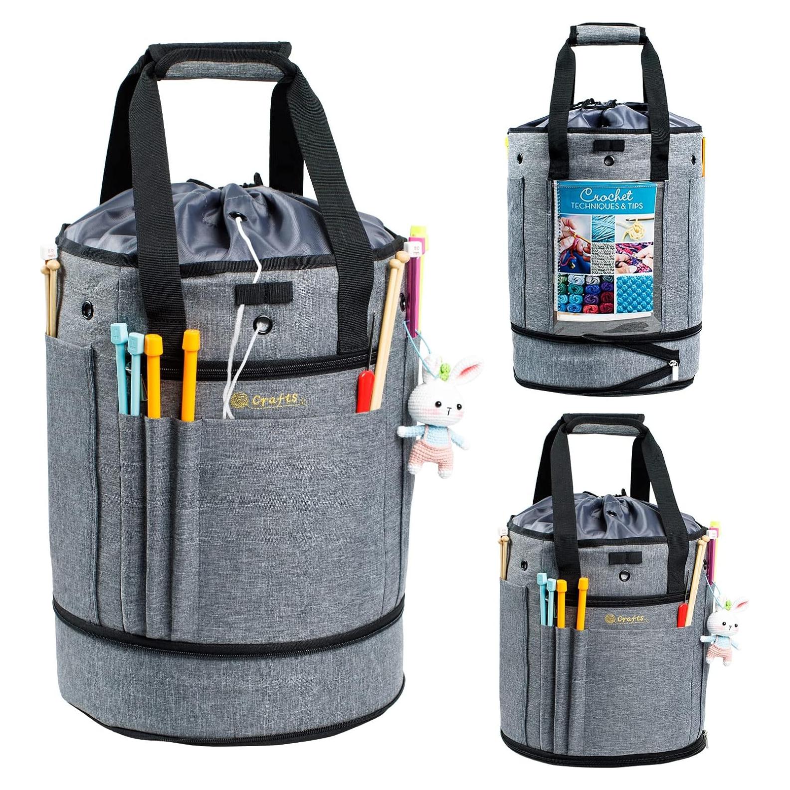 Organizador de Bolsa de Croché Expandible MYBAGZING - Gris