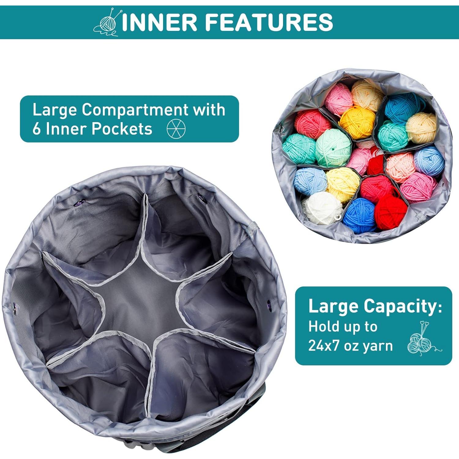 Organizador de Bolsa de Croché Expandible MYBAGZING - Gris