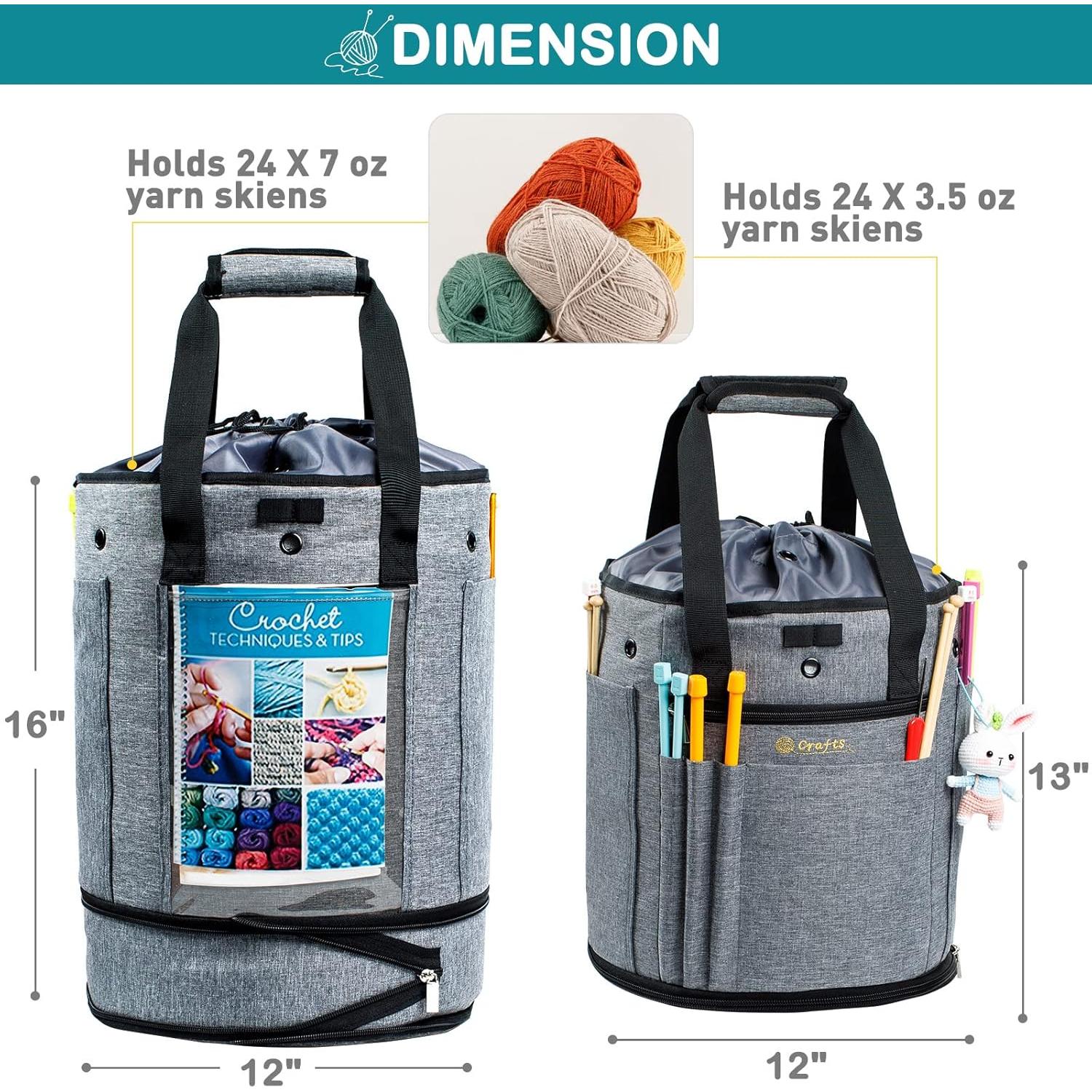 Organizador de Bolsa de Croché Expandible MYBAGZING - Gris