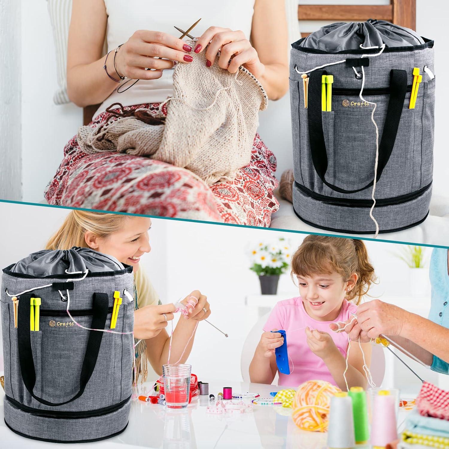 Organizador de Bolsa de Croché Expandible MYBAGZING - Gris