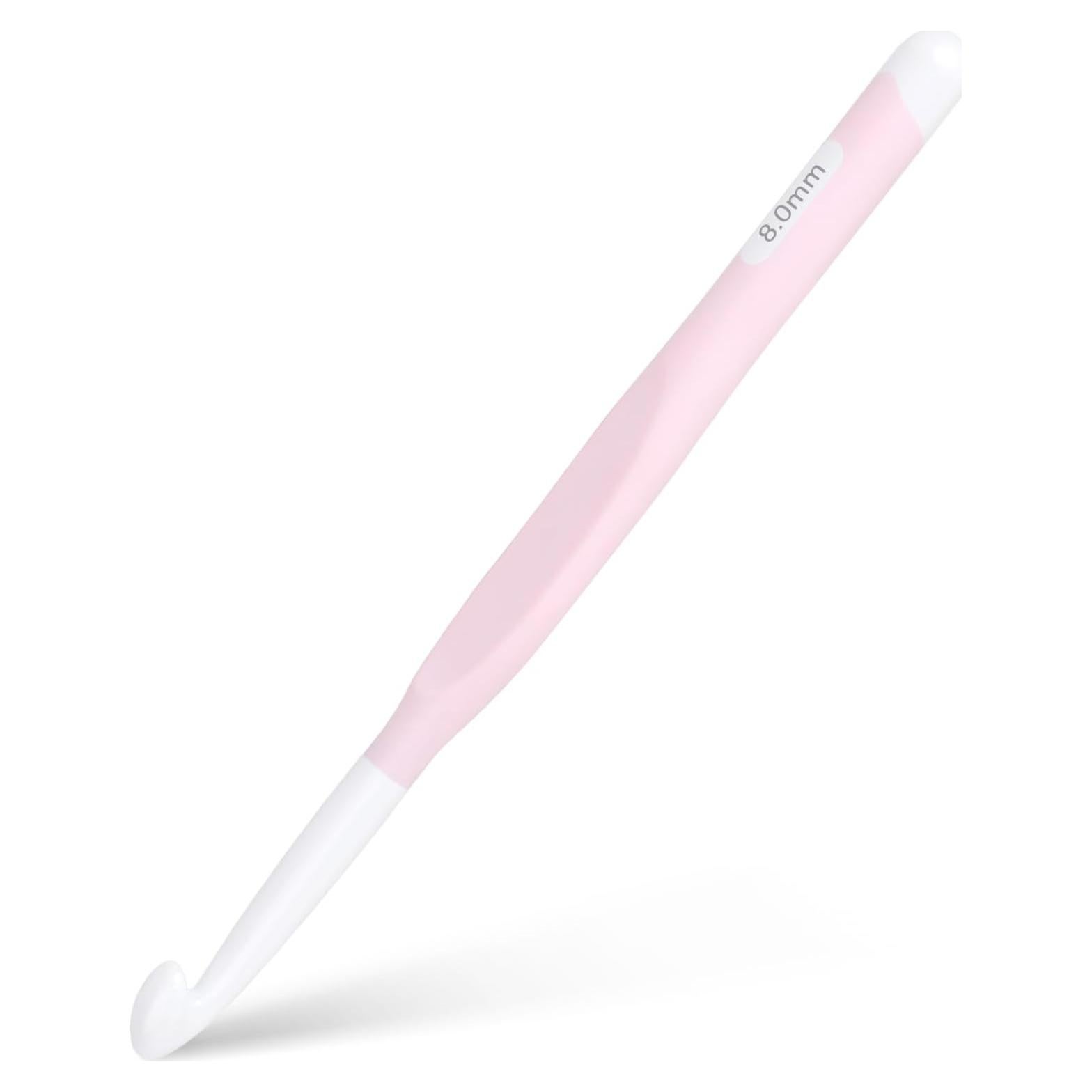 Gancho de Crochet Aeelike 8.0mm Ergonómico con Mango de Goma