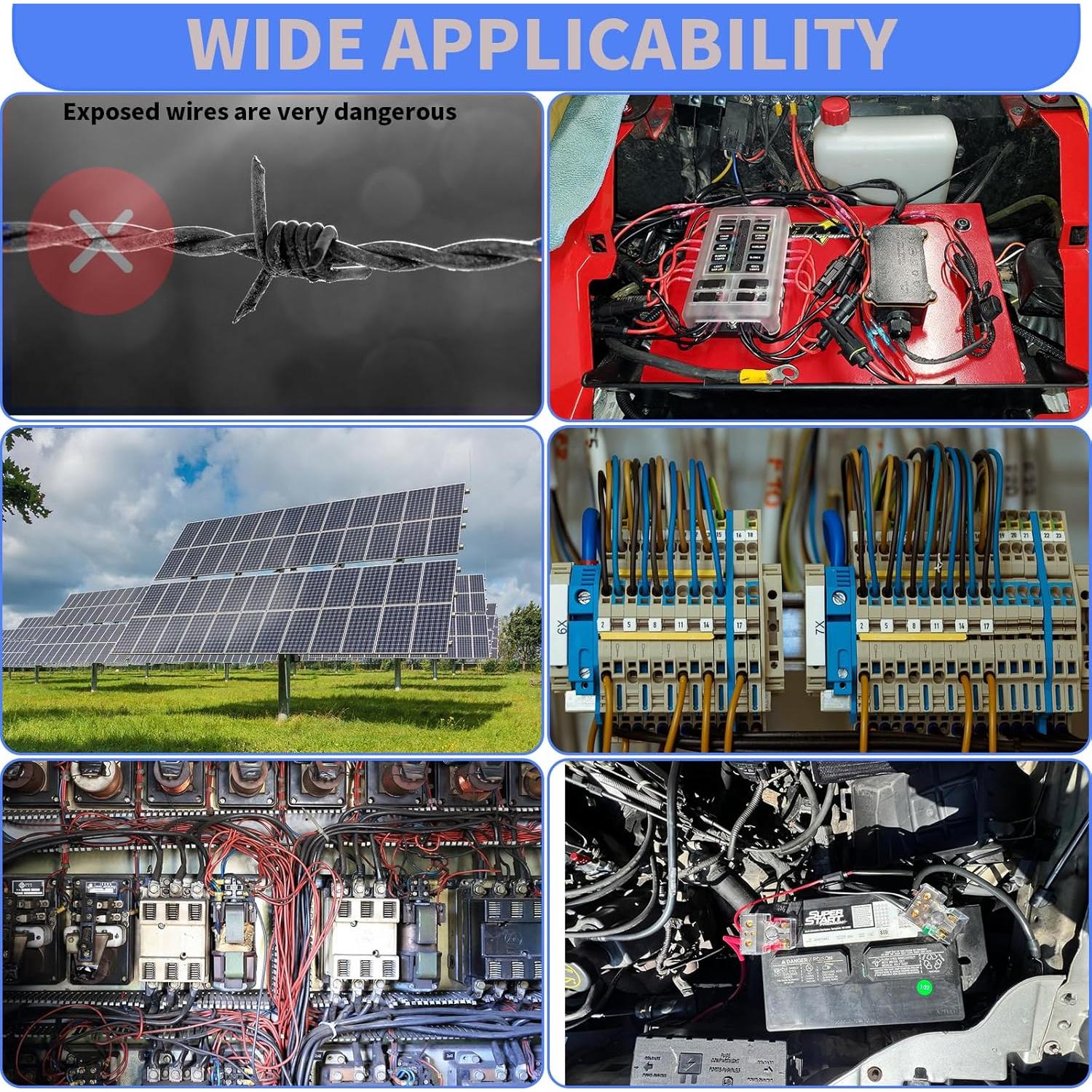 Kit de Conectores de Cable 6 AWG Onfunlee 10 Pcs 80A