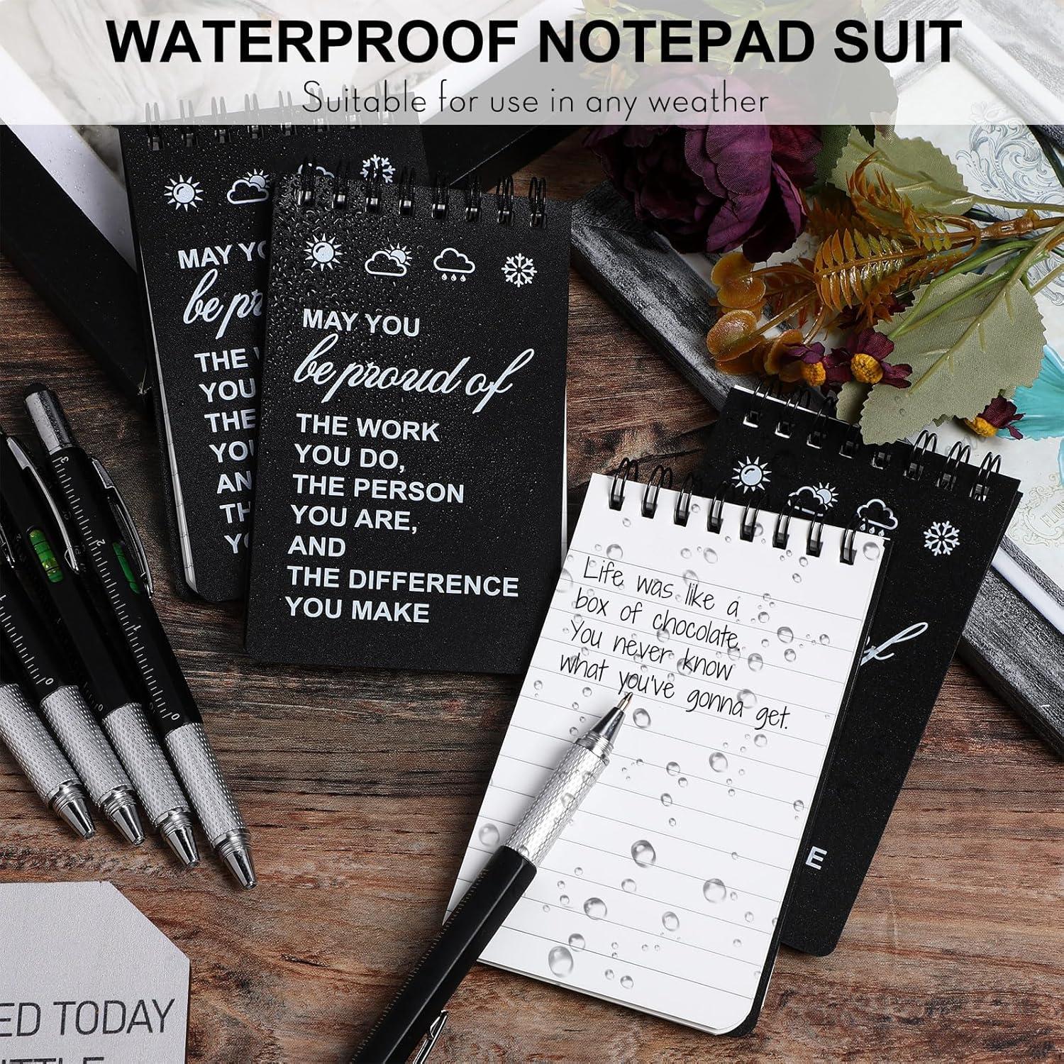 24 Pcs Cuadernos Impermeables y Bolígrafos Multiherramienta Gueevin