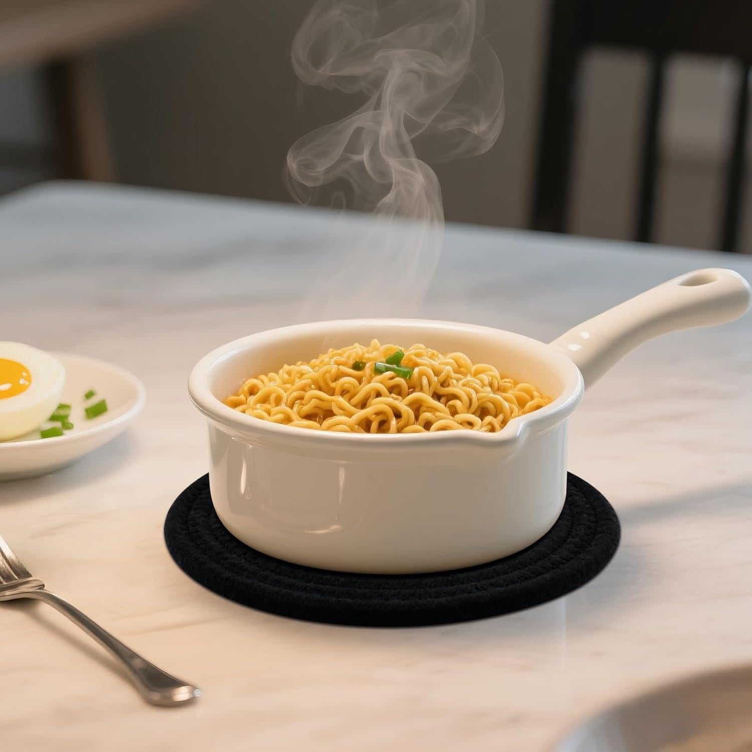 Trivetes de Algodón Dakartoon, 4 Piezas, 20.32 cm, Negro