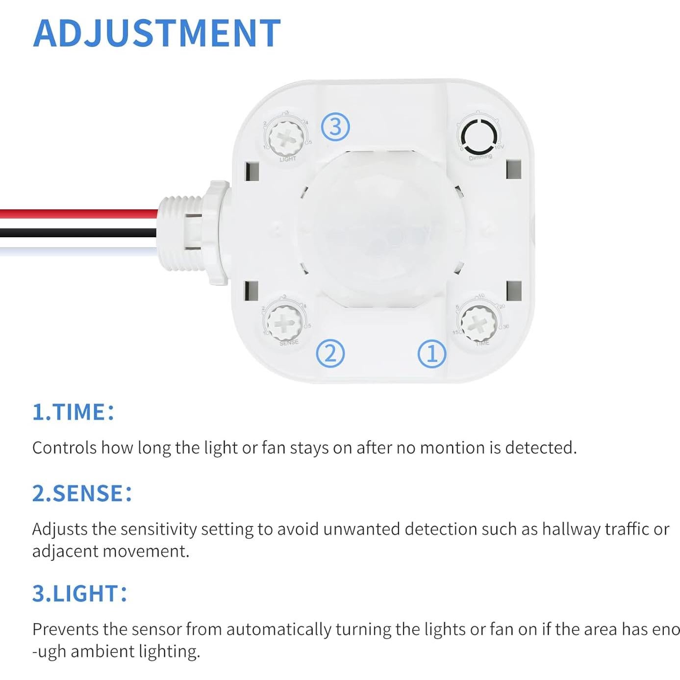 Interruptor de Sensor de Movimiento ECOELER YM2511 360°