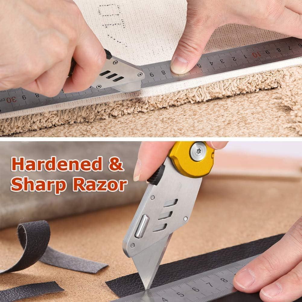 Cuchillo Utility Plegable Vickay Amarillo con 5 Cuchillas SK5