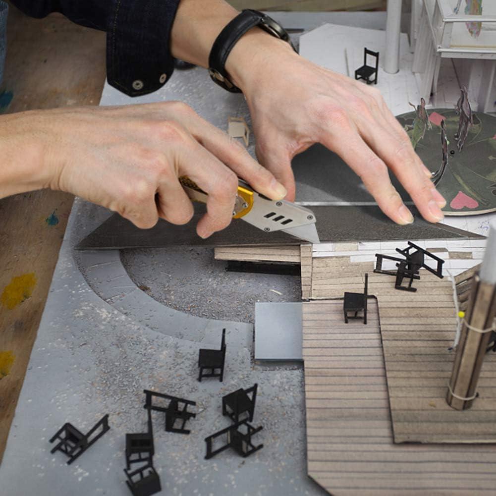 Cuchillo Utility Plegable Vickay Amarillo con 5 Cuchillas SK5