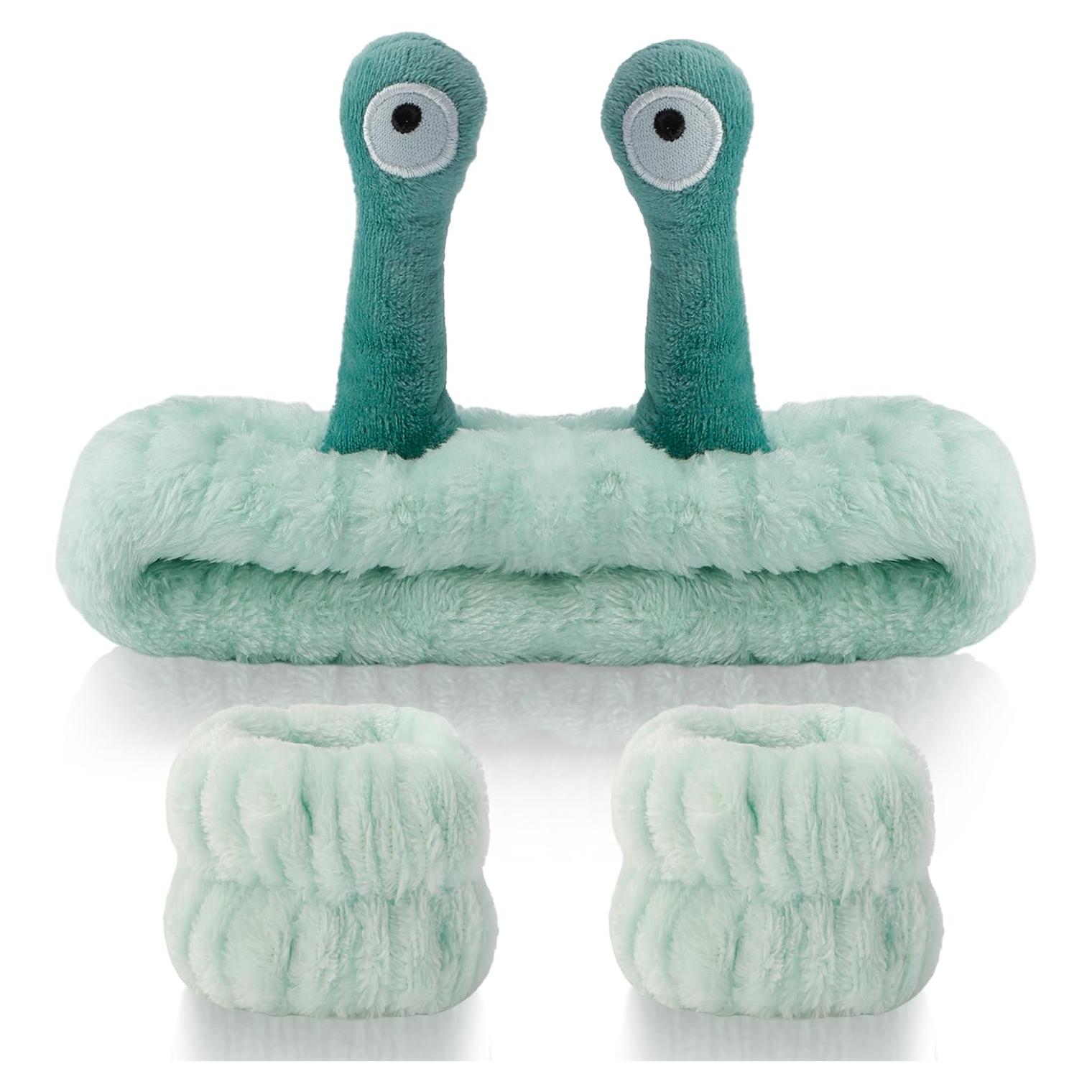 Juego de diadema y pulsera de microfibra SuPoo - Verde