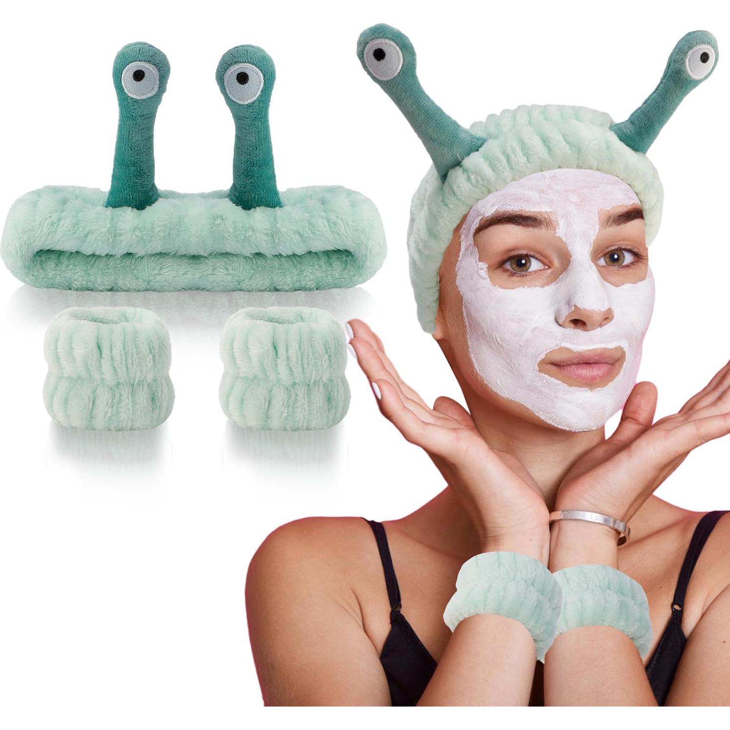 Juego de diadema y pulsera de microfibra SuPoo - Verde