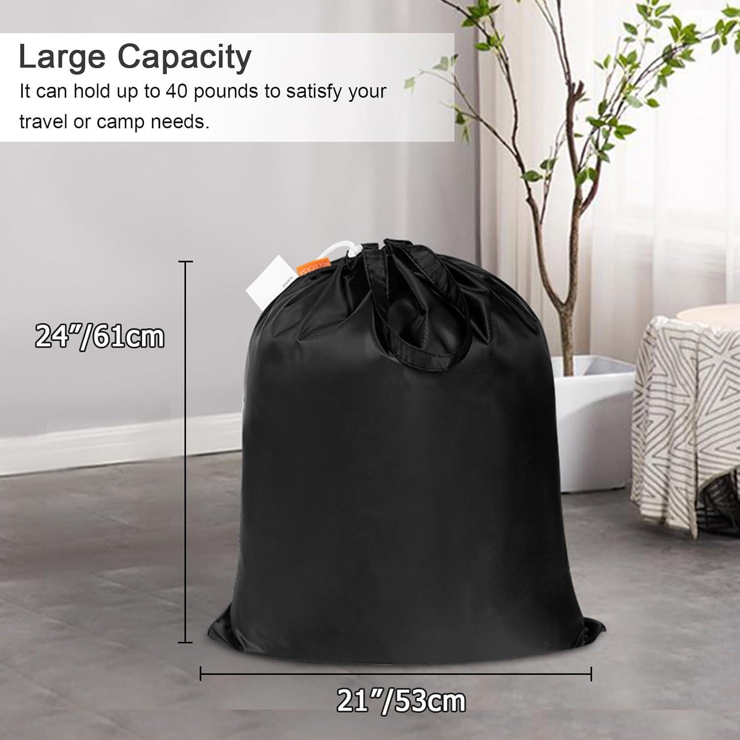 Bolsa de lavandería Polecasa negra 53x61cm resistente 50lbs
