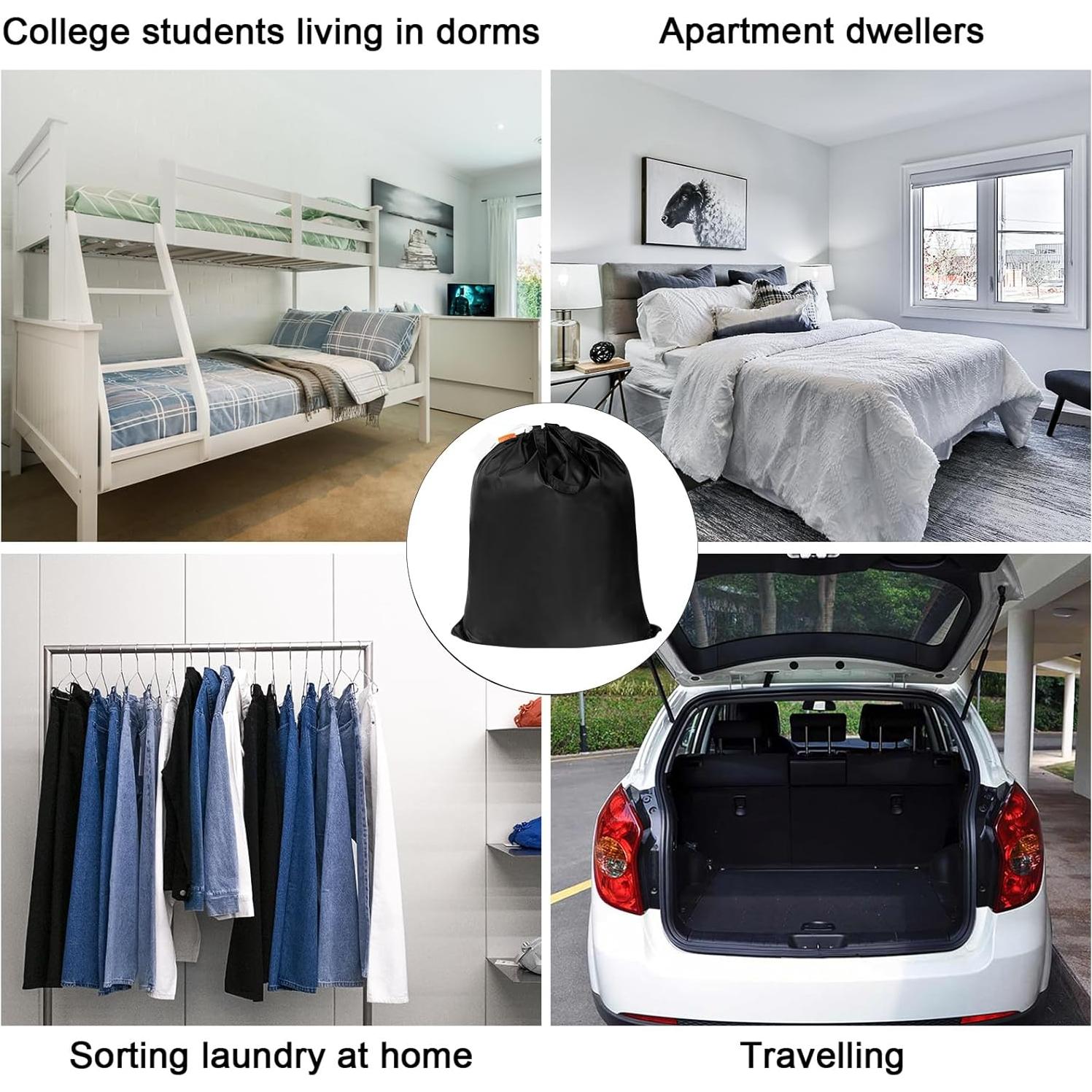 Bolsa de lavandería Polecasa negra 53x61cm resistente 50lbs