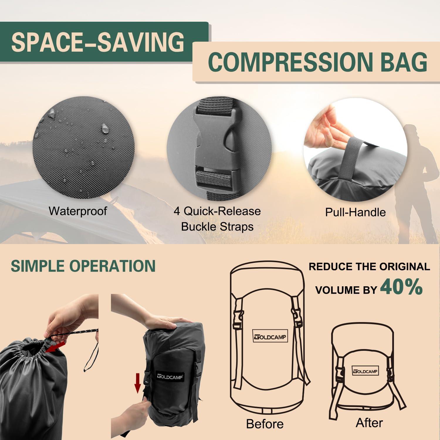 Sacos de Almacenamiento GOLDCAMP XXL Negro para Camping