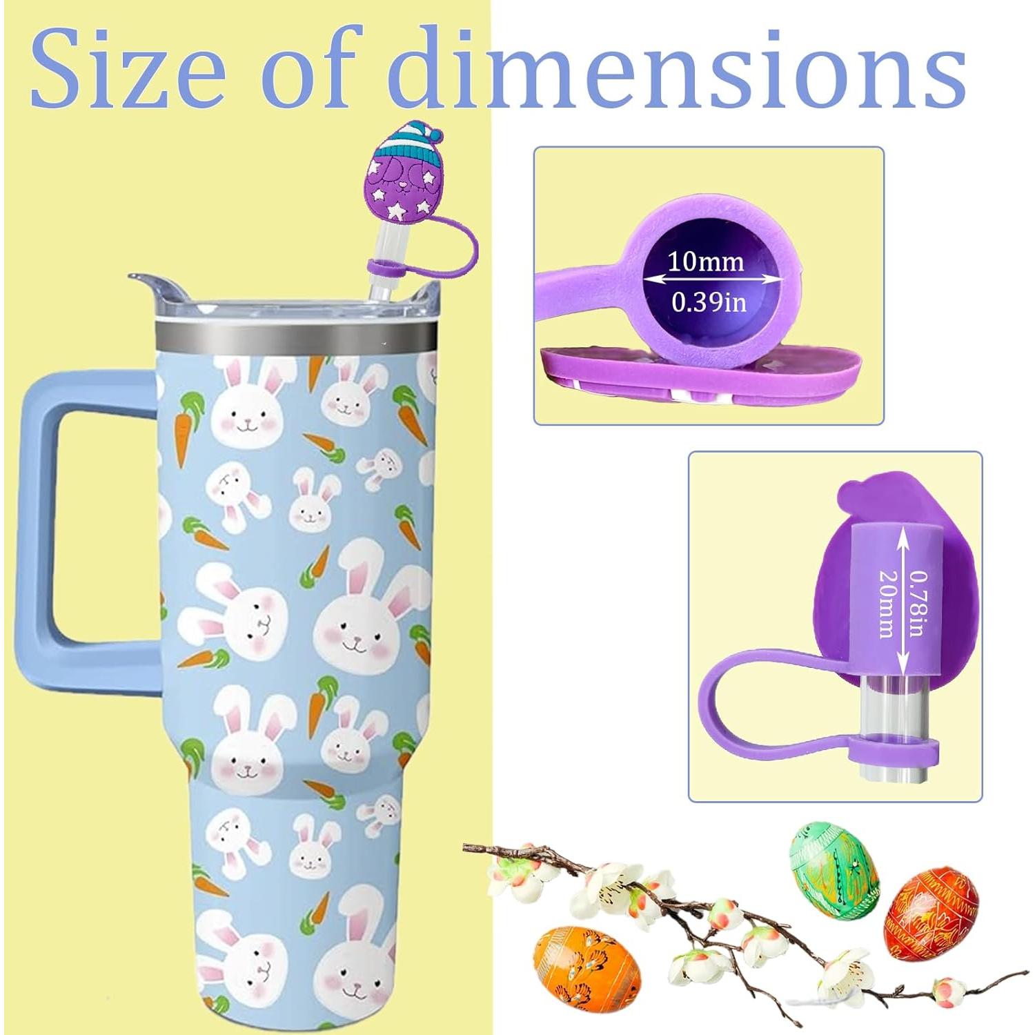 Paquete de 7 tapas de silicona Morn Light para pajitas 10mm